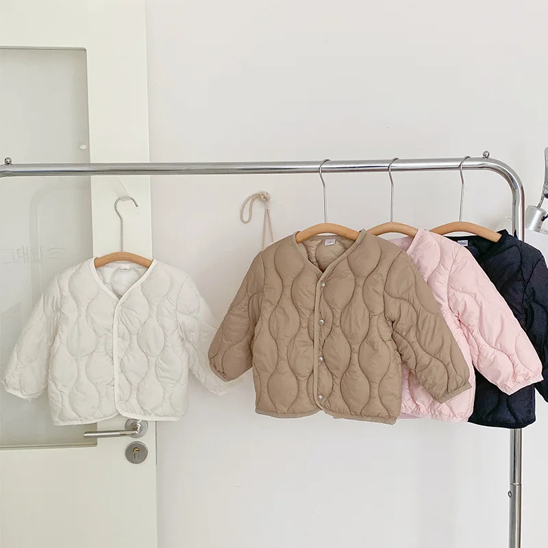 Autumn Winter Baby Lightweight Windproof Cotton Jacket Girl Boy Warm Coat Soft Casual Kids School Outfit Sports Jacket Children