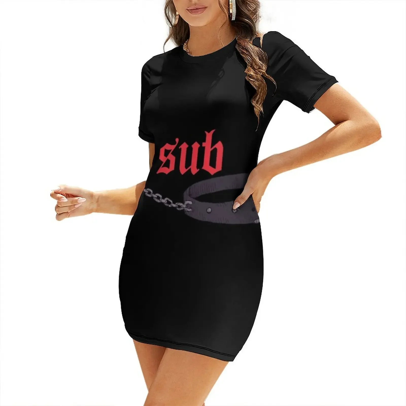 

His & Hers Sub Short-Sleeved Dress dresses for special events long sleeve dress dresses for official occasions Dress