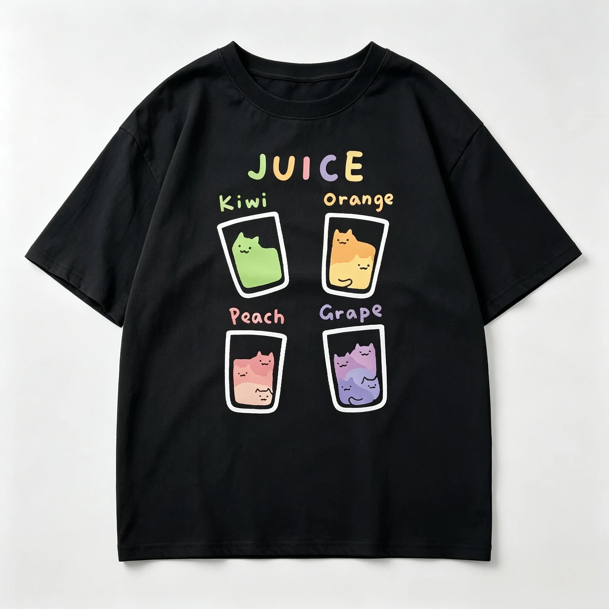 2026 Emotionally Stable Dolphin Emoji Short Sleeve Worker Healing Kuansongyuan Sufeng Pure Cotton T-shirt