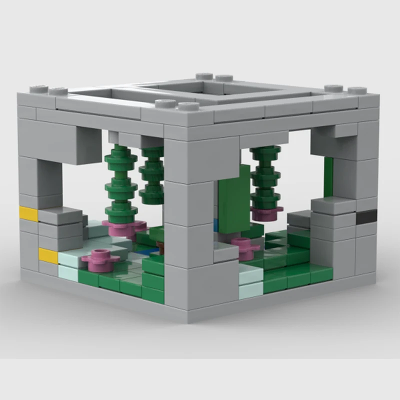 

172 шт. MOC Mini World-Lush Cave миниатюрные строительные блоки World Рождественский подарок DIY креативный комплект дисплея идеально подходит для детей
