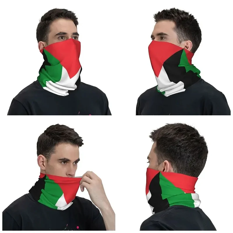 Palestine Flag Bandana Neck Gaiter Palestinian Hatta Kufiya Keffiyeh Pattern Tube Scarf Riding Cycling  Windproof Headband