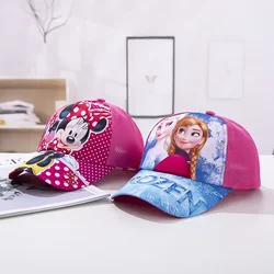 Disney Anna Elsa Princess Girl Baseball Cap Mickey Minnie Cap for Kids Spring Summer Boys Girls Hats