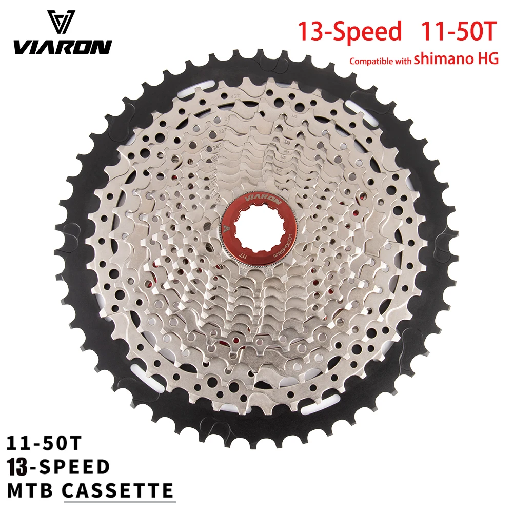 

Viaron HG Mountain Bike Flywheel 13 Speed 11-50T MTB Aluminum Alloy Variable Speed Cassette Flywheel Bicycle Accessories