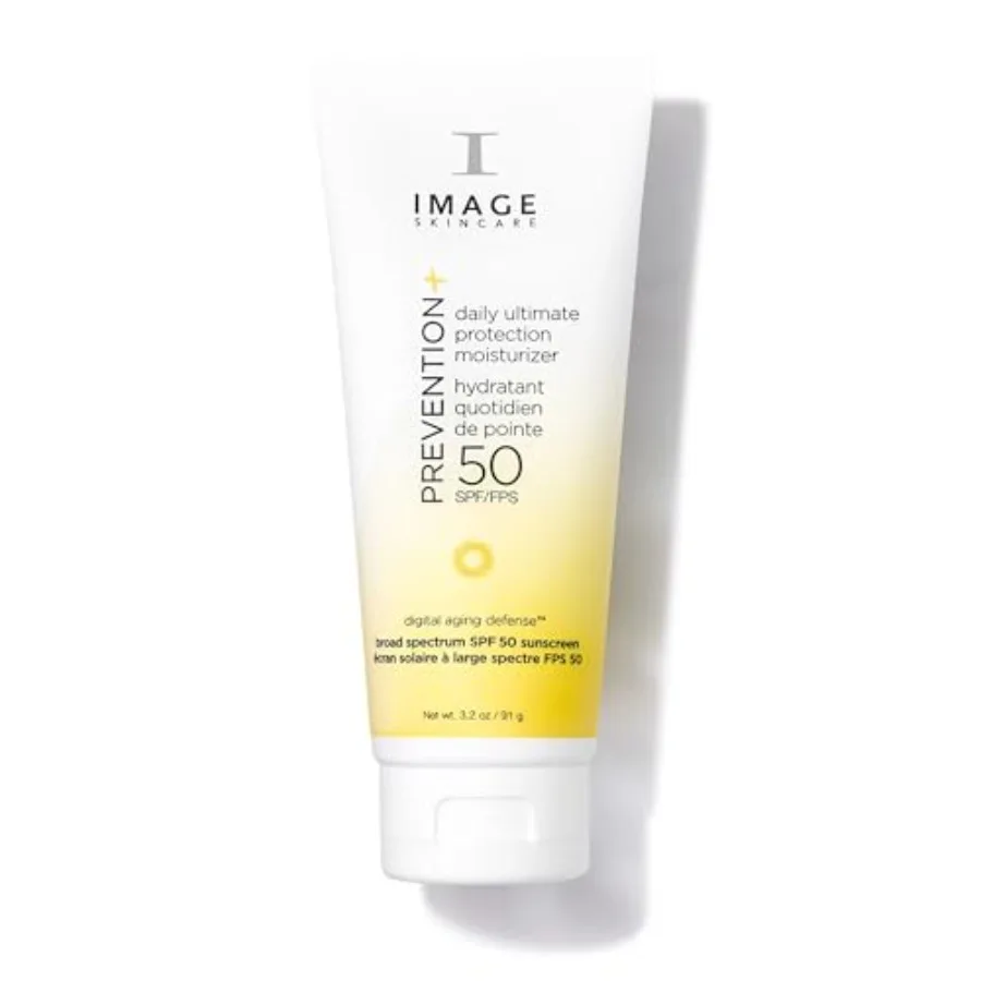 

Daily face sunscreen moisturizer with SPF 50 for prevention, zinc oxide formula, blendable texture, white cast minimized, 3.2 o