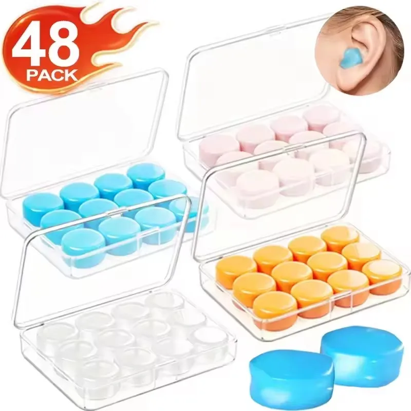 Bouchons d'oreilles étanches en silicone et cire, pour la natation, le vol, le travail, réduction du bruit, suppression du bruit, protection pour dormir