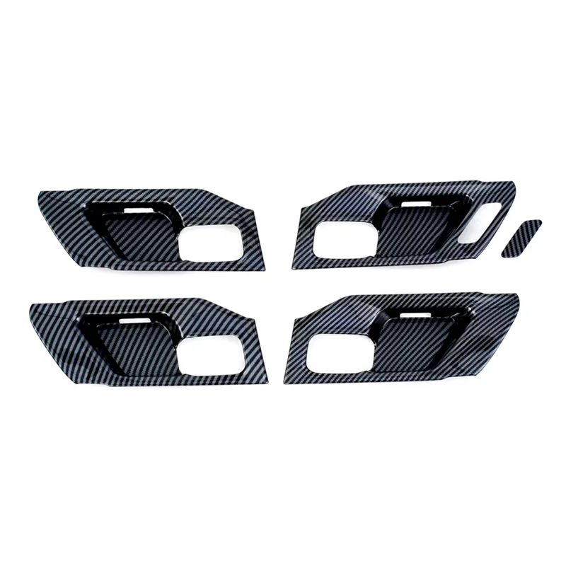 

B07A-For Dodge Ram 1500 2019-2023 Car Front Rear Door Handle Bowl Cover Trim Interior Frame Spare Parts ABS Carbon Fiber
