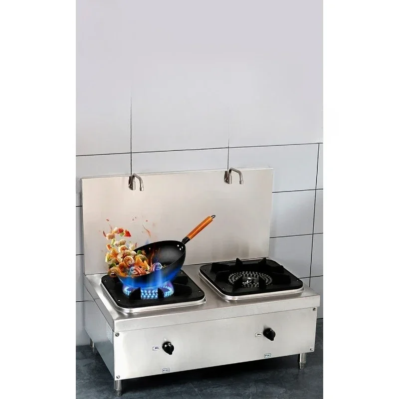 Commercial low soup stove kitchen restaurant canteen stainless steel single eye double head short foot energy-saving soup stove