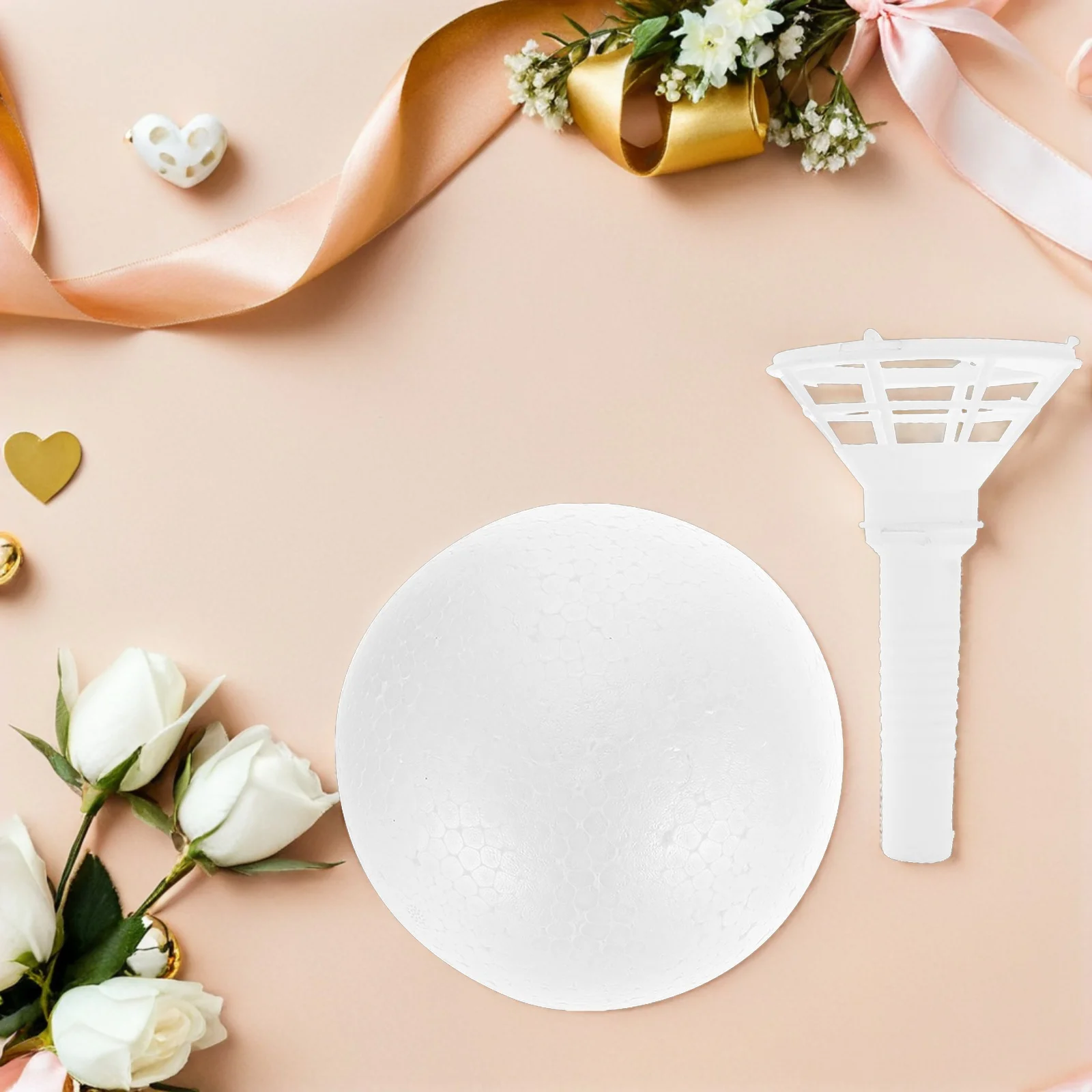 مجموعة واحدة من حامل باقة الزهور الإسفنجية للاستخدام في حفلات الزفاف، متينة وخفيفة الوزن وسهلة الحمل والتخزين #2