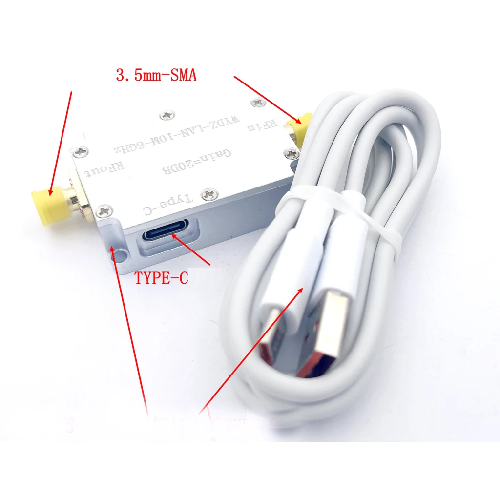 Lan-高品質アンプ、10m-6ghz、10db、20db、30db、40db、rfラジオ受信機、画像伝送、ドローン、GPS、wifi