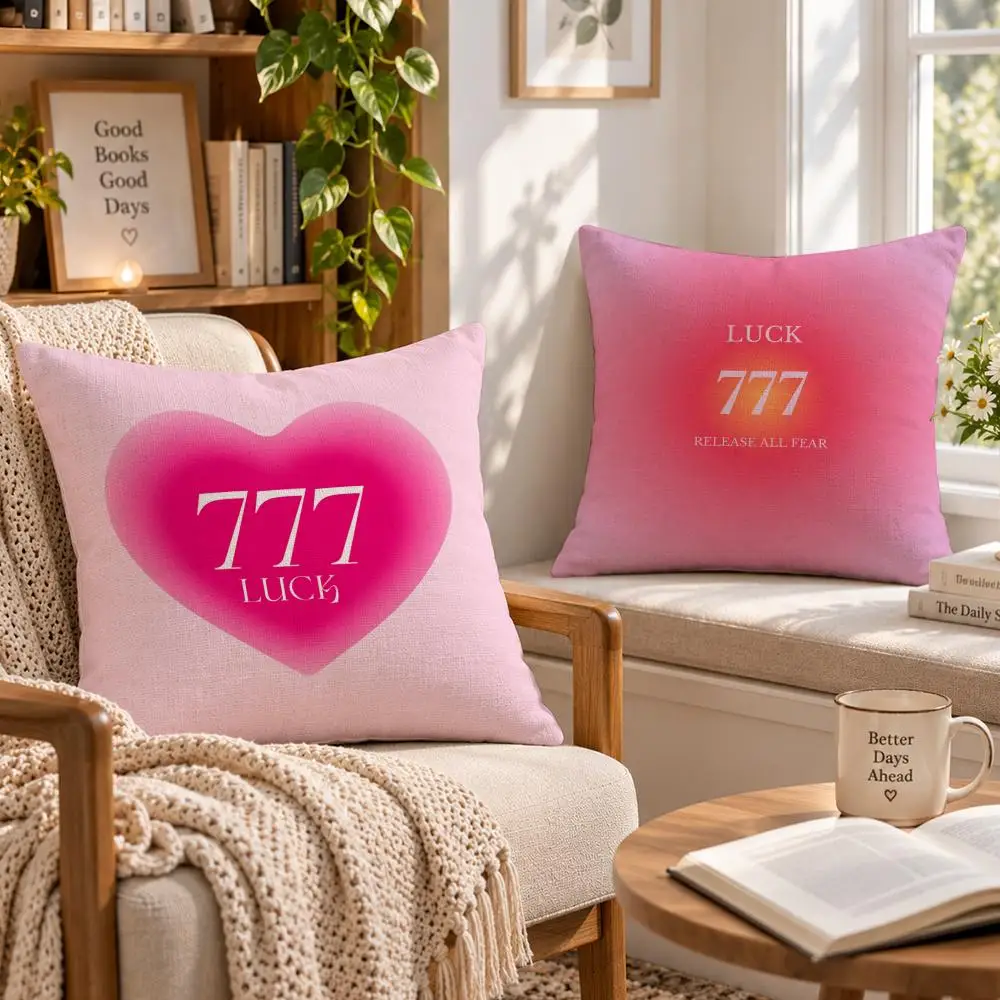 Character Cute S-Seven Star Lucky Angel Cushion Cover Soft Short Cover Washable Sofa Bed Dorm Garden Home Office Chair Decor