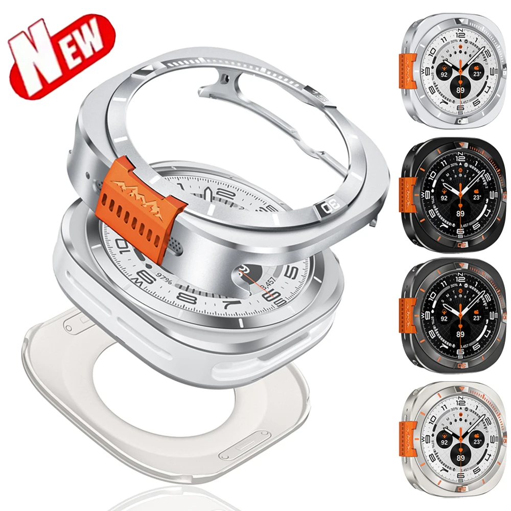 Metall-Uhrengehäuse für Samsung Galaxy Watch Ultra 2025 47mm Aluminiumlegierung Schutzgehäuse für Ultra 2024 47mm Zubehör