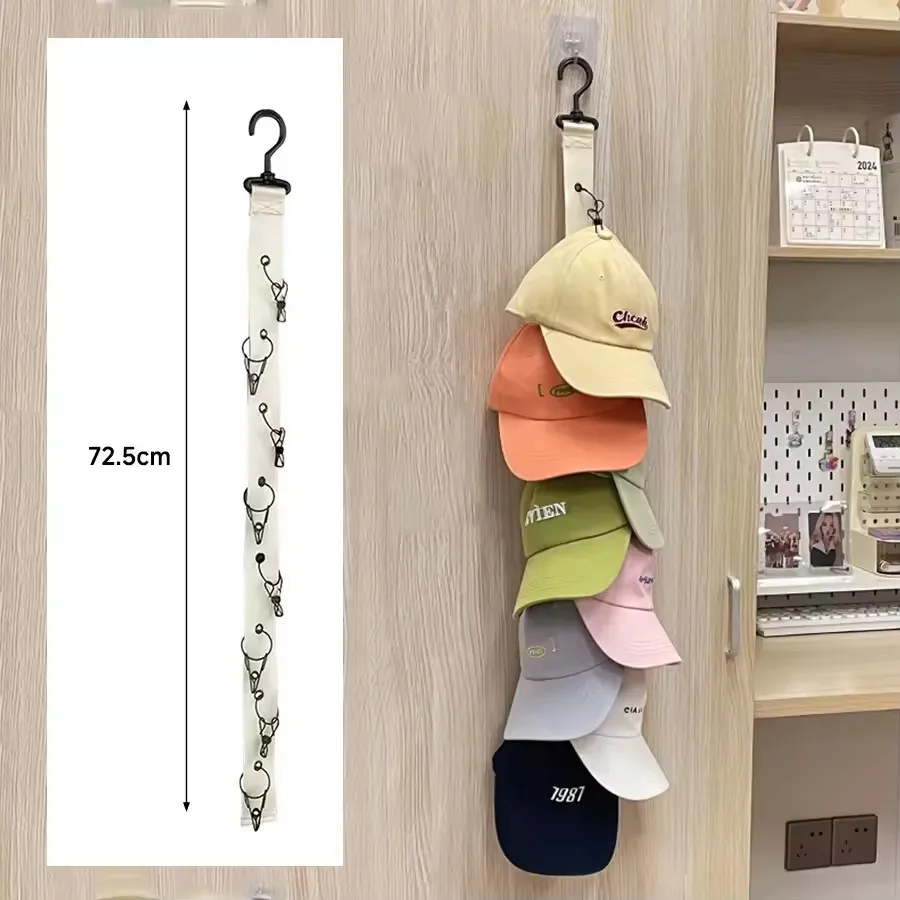 Hanging Metal Clips Hat Rack for Caps Display