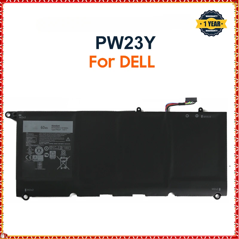 

PW23Y Replacement New Laptop Battery for DELL XPS 13 9360 Series RNP72 TP1GT P54G 7.6V 60WH