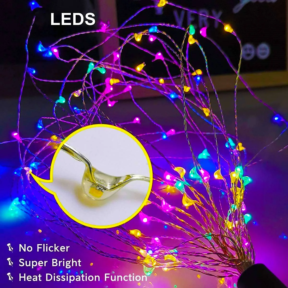 4Pcs Solar Firework Lights 8 Lighting Modes DIY Shape Outdoor Waterproof Garden Lights for Patio Pathway Wedding Copper Wire