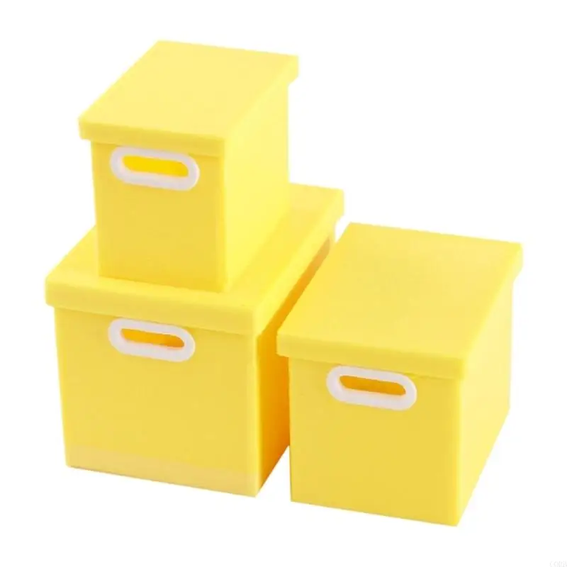 CORB Miniature Office Box 3PCS For Doll House Scene Landscape Accessories