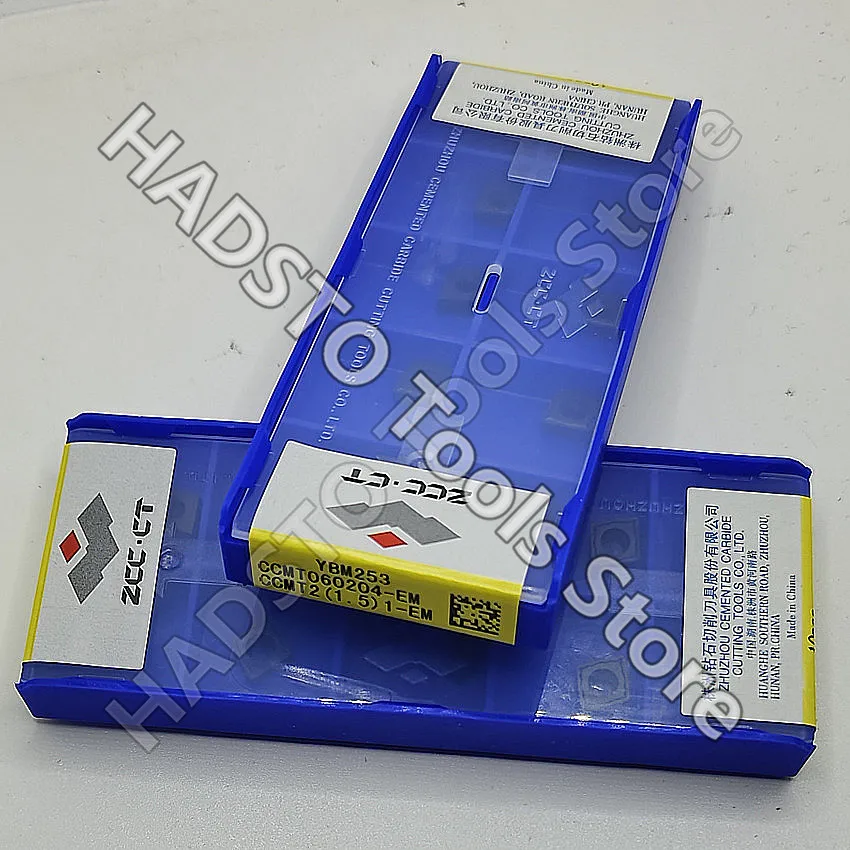 

CCMT060204-EM YBM253 ZCC.CT Твердосплавные пластины с ЧПУ CCMT21.51 Токарные пластины для нержавеющей стали 10 шт./кор.