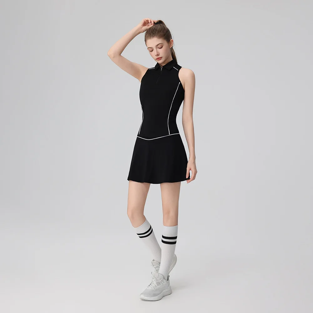 2025 New Sleeveless POLO Golf Undershirt Korean Sports Fitness Slim Tennis Clothing Women's Tops Suit
