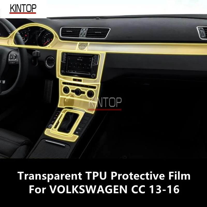 

For VOLKSWAGEN CC 13-16 Car Interior Center Console Transparent TPU Protective Film Anti-scratch Repair Film Accessories Refit