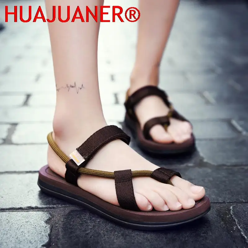 Flip Flops Slip On Flats Slippers Slides Sandals Men Sandalias Hombre Gladiator Casual Sandals Rope Male Summer Roman Beach Shoe