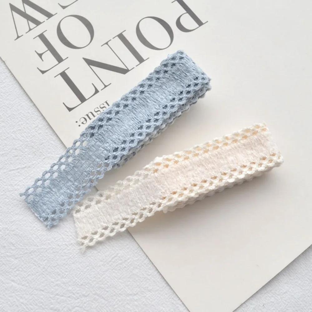 Exquisite 25MM Embroidery Lace DIY Vintage Solid Color Wrinkle Fabric Ribbon Hollow Lace DIY Accessories