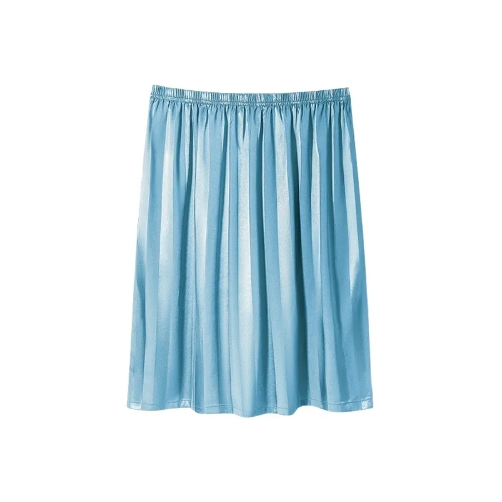 Crotch Less Men's Sleeping Skirt Pants No Underwear Sleep Artifact Ice Silk Pajama Pants Cool Insensitive Half Body Apron