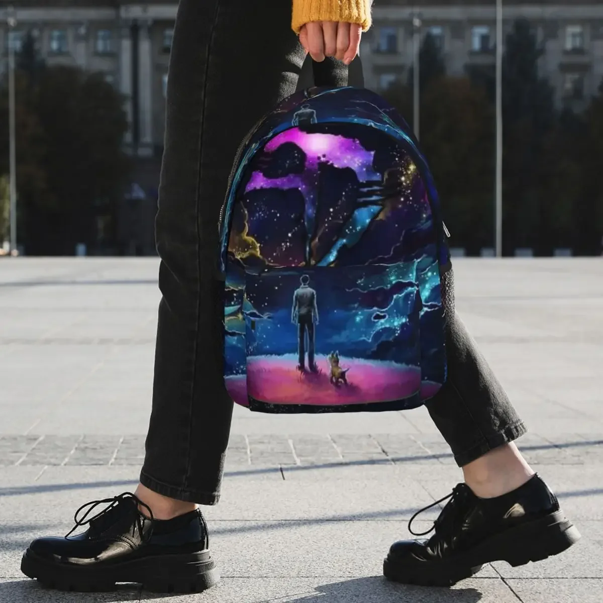 Zeds Frequency Trippy Galaxy Backpacks, Teenager Bookbag, Casual Students School Bags, Travel Rucksack, Initiated Bag, Large Capacity