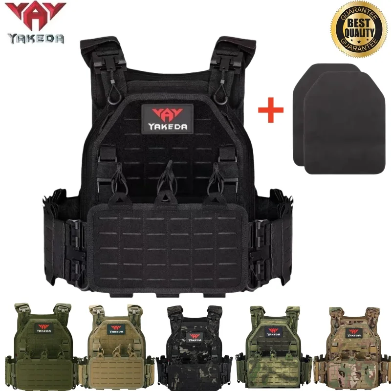 YAKEDA Tactical Vest Outdoor Hunting Plate Carrier Protective Adjustable Vest Airsoft Carrier Combat Equipment  6094 vest