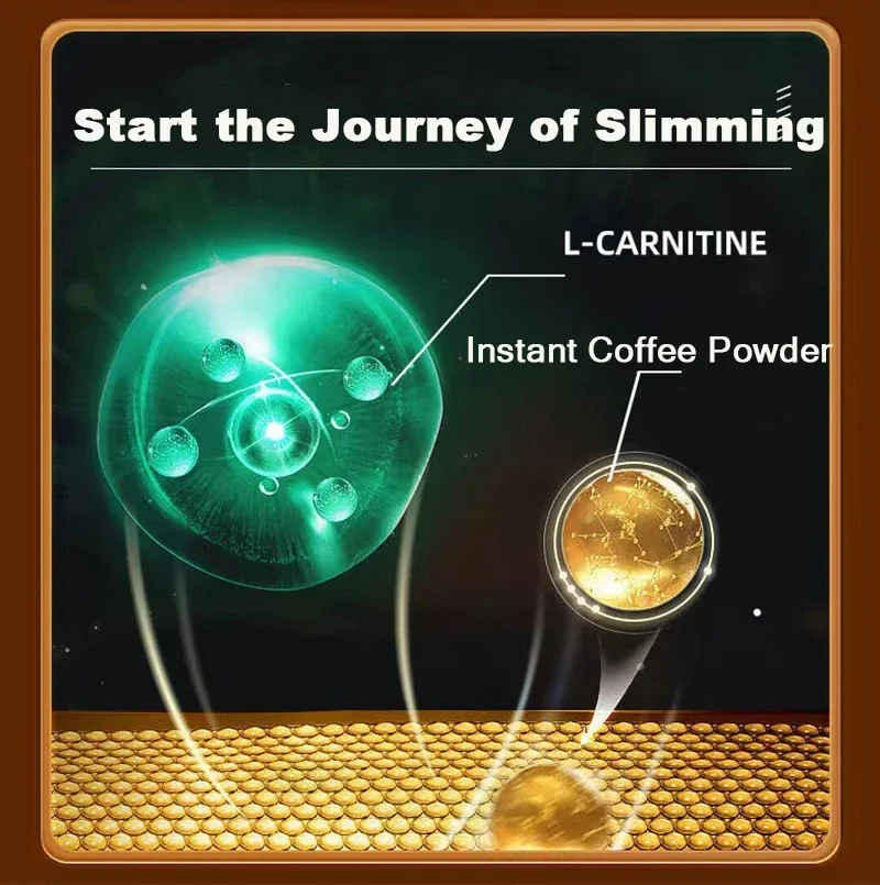 Slimming Coffee Weight Loss Coffee Fat Burner Detoxification Control Appetite Diet Anti-Hunger L Carnitina Quemagrasas