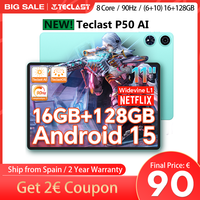 【New】 Android 15 tablet Teclast P50AI 11 inch 90Hz (6GB + 10GB )Max.16GBGB RAM 128GB LPDDR5 1280x800 AllWinner A733-AI octa-core 7000mAh battery Wifi-6 BT 5.4 AI tablets PC
