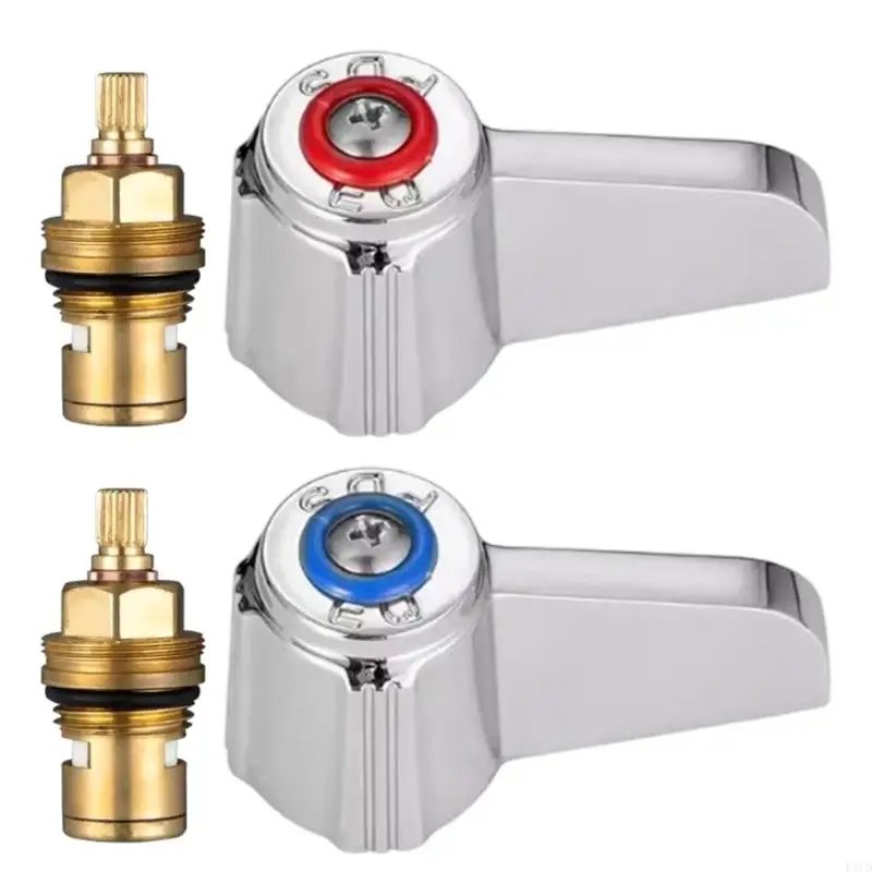 

2025 New Hot And Cold Water Faucet Valves Cartridges Hand Wash Sink Faucet Handle Faucet Valves Hot and Cold Knob Handle with