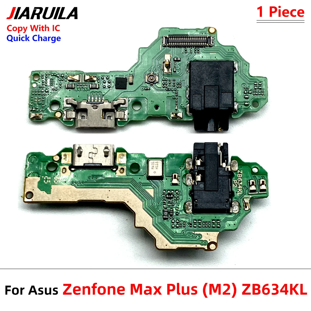 Tested For Asus Zenfone Max Plus (M2) ZB634KL A001D USB Charging Dock Jack Plug Socket Port Connector + Motherboard Flex Cable