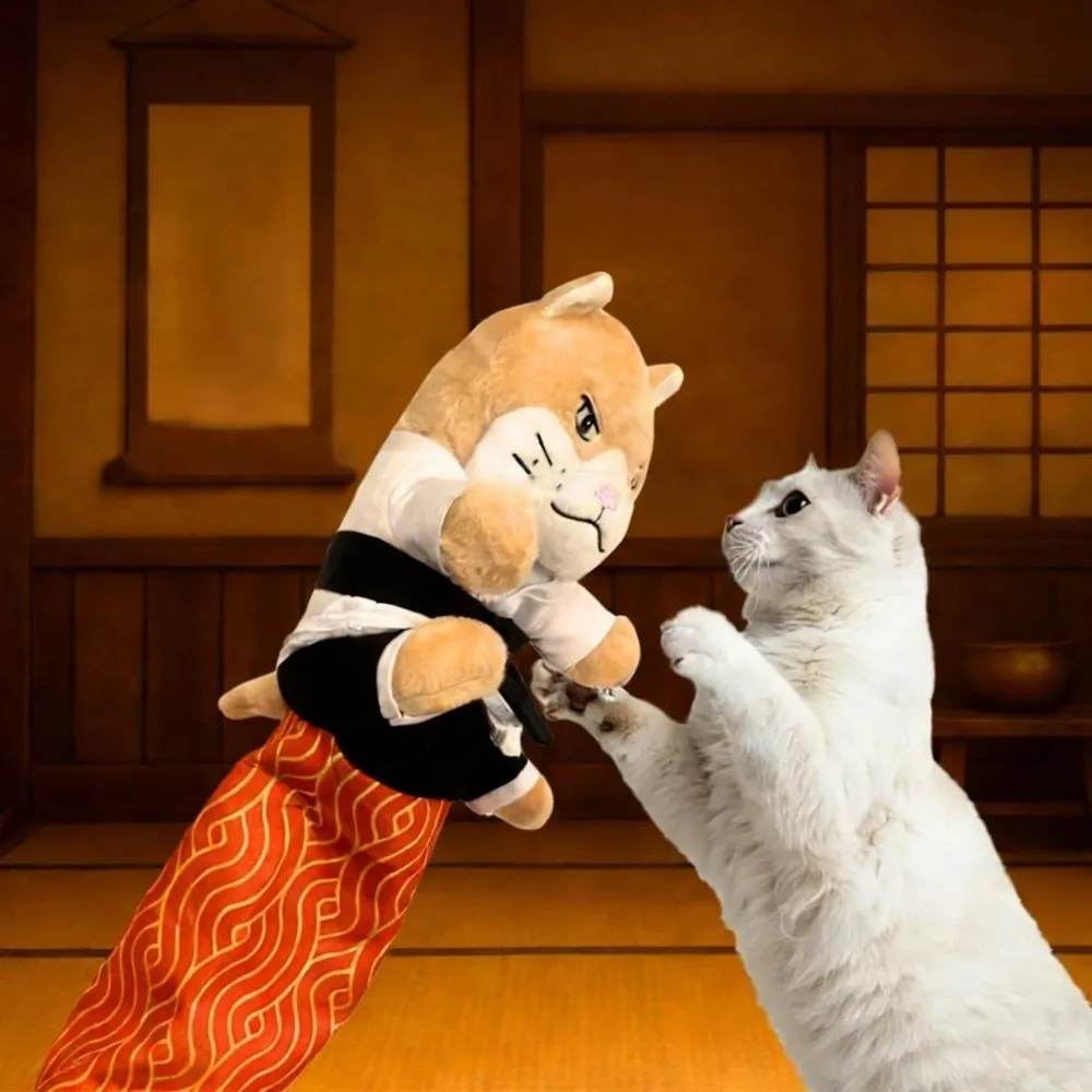 

Cartoon Cat Karate Kitty Puppet Tough Padding Protective Forearm Sleeve Cat Wrestling Puppet Interactive Wear Resistant