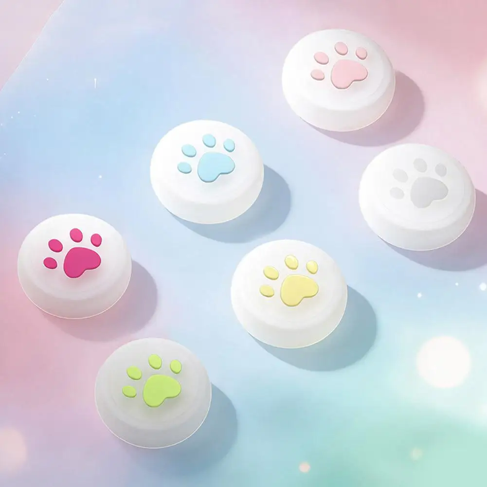  for Tamagotchi Paradise Button Protector Cap Charming Paw Print Design Non-slip Silicone Cover For Virtual Pet Game Console