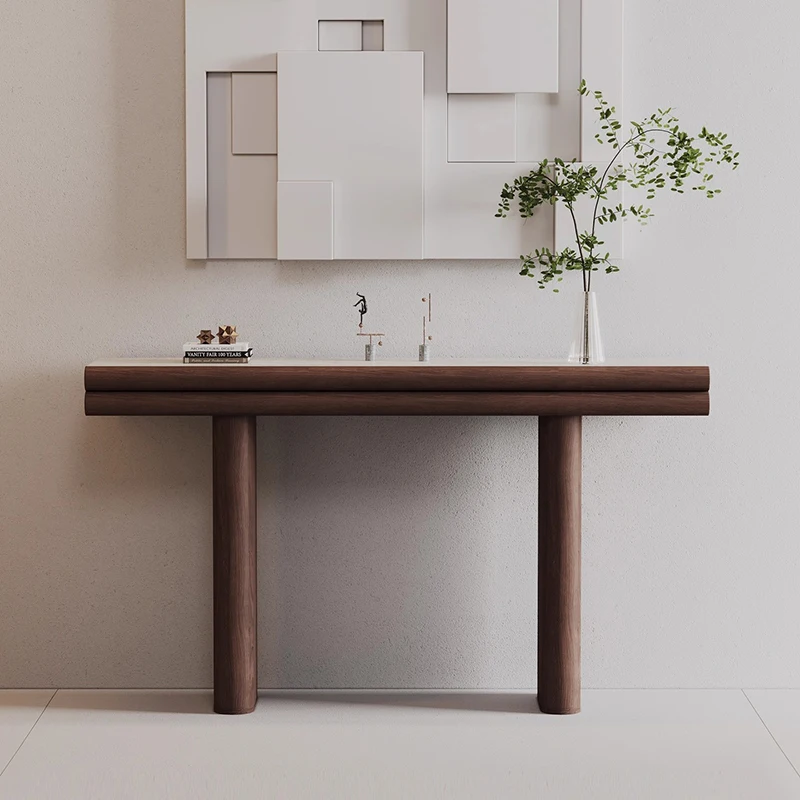 

Italian Minimalist Console Table Unique Curve Aesthetic Subtle Console Table Smooth Practical Bureau Furniture Living Room