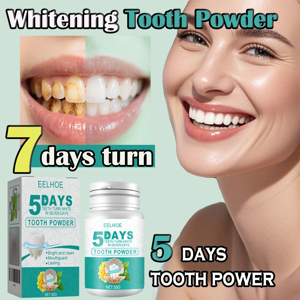 

5 Day Teeth Whitening Powder Remove Plaque Stains Toothpaste Deep Cleaning Fresh Breath Oral Hygiene Dentally Tools Teeth Care