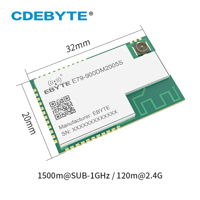 CC1352P 868MHz 915MHz 20dBm 2.4GHz 5dBm 1.5 km SMD Dual Band Wireless Soc ModuleCDEBYTE E79-900DM2005S IoT Transceiver IPEX