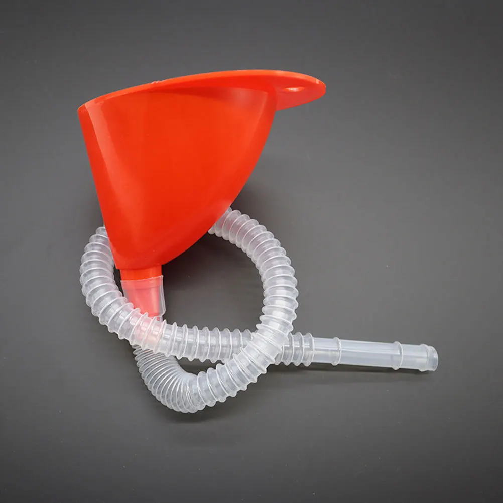 3 комплекта прочной прозрачной воронки с удлиненным угловым носиком для точной заливки, без разливов, идеально подходит для автомобильных жидкостей
