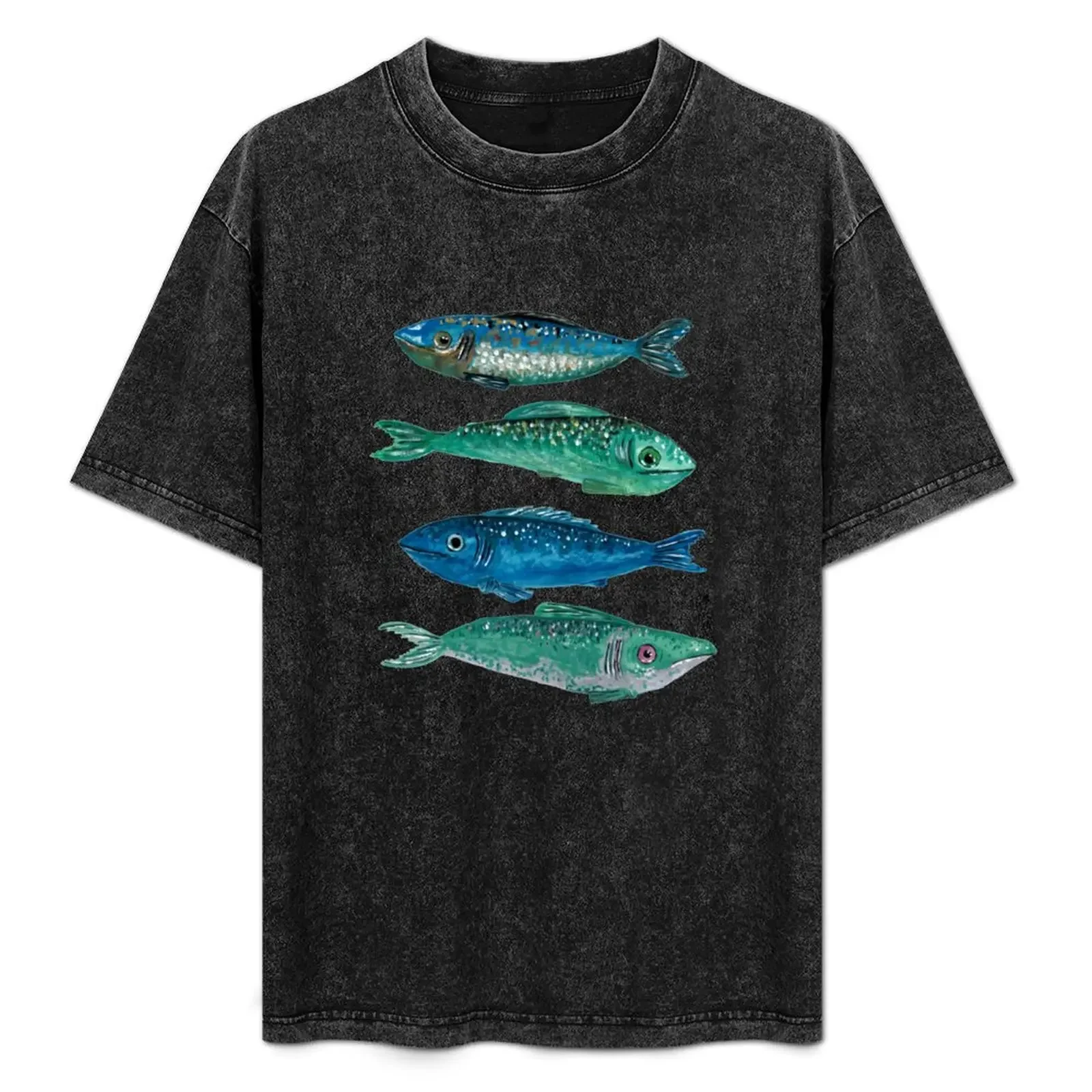 

Fish - anchovies T-Shirt t shirts for man cotton funny funny t shirts cotton man t shirts for men shirt man luxury T-Shirt