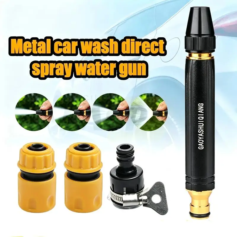 Universal High Pressure Washer Nozzle Brass Fitting Adjustable Water Flow for Car Wash Garden Fence Cleaning