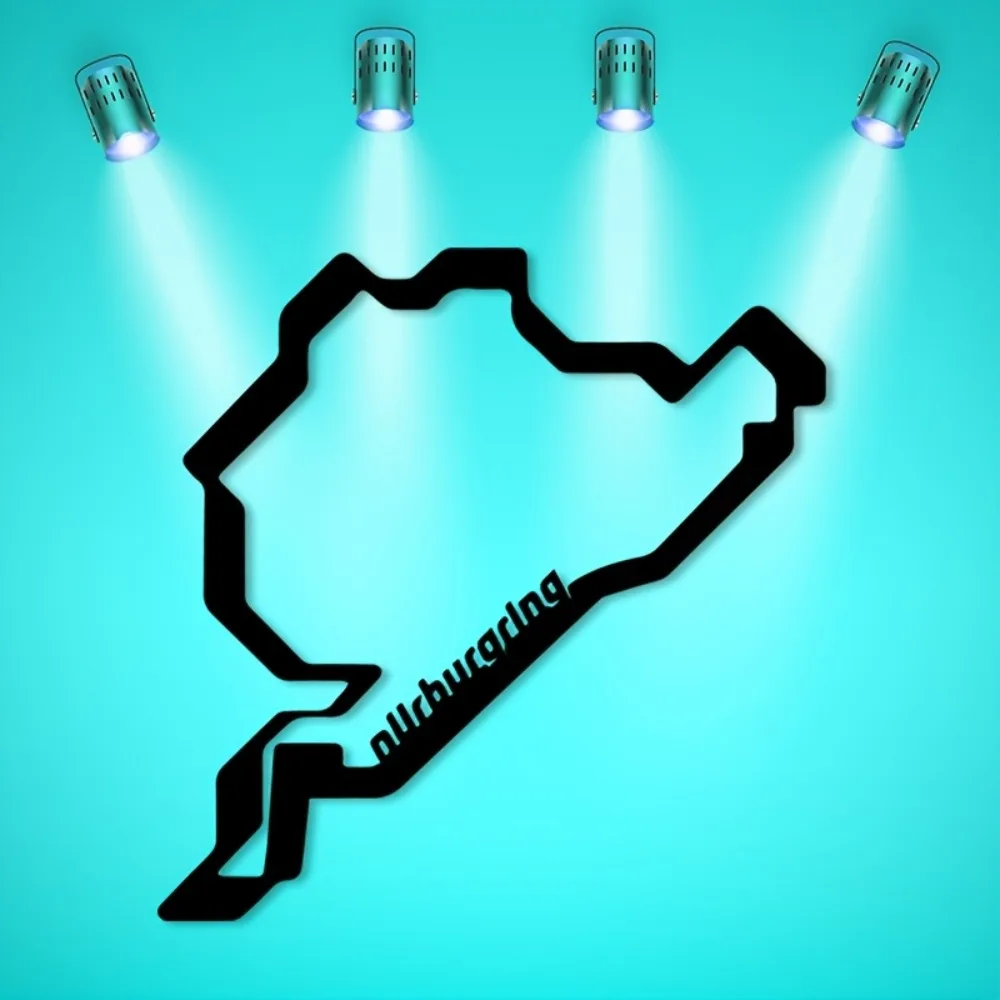 CIFBUY Metal Wall Art Racing Track Sculpture Sports Decor For Living Room Lounge Outdoor Space Gift For Sports Fans
