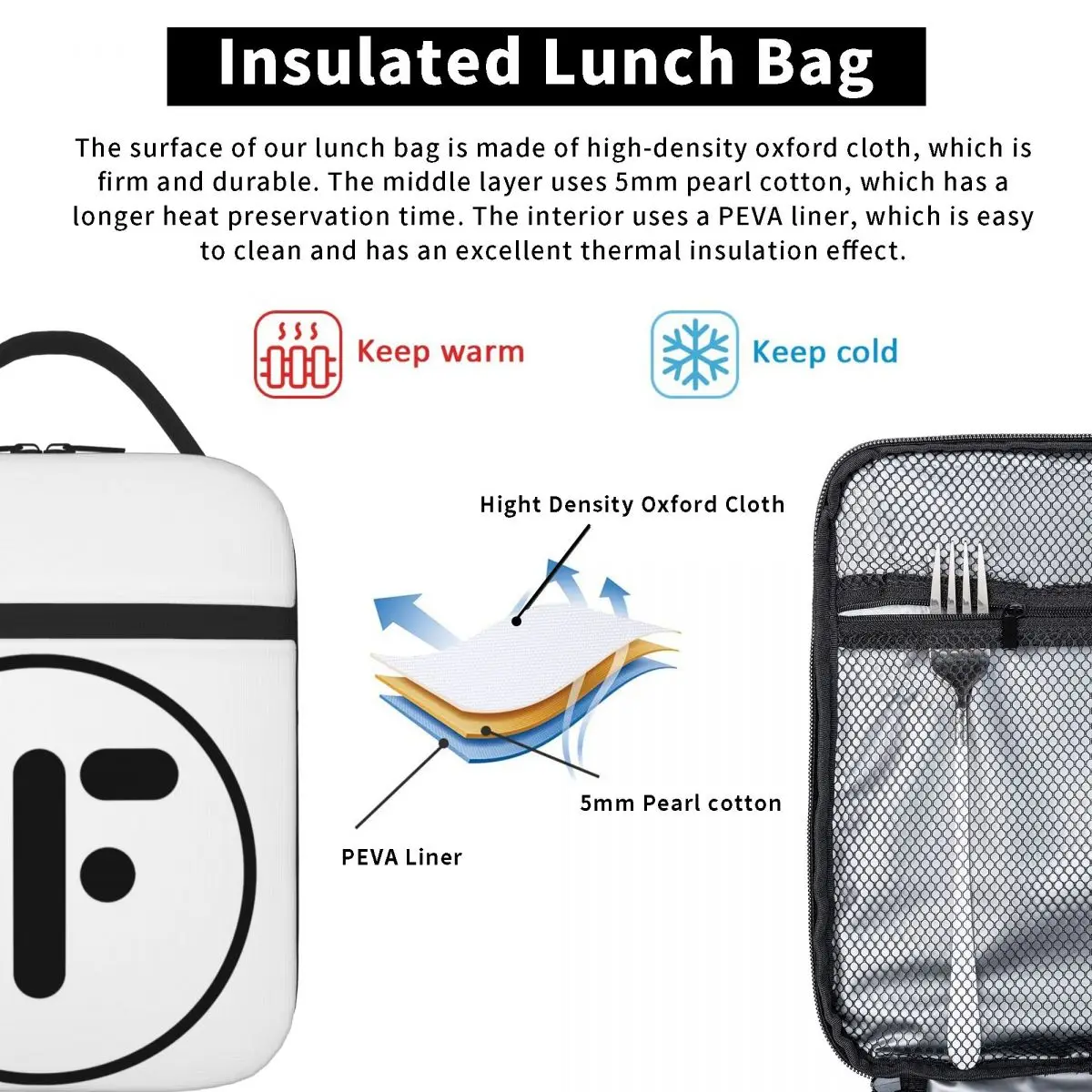 V De Bezoekers Insignes Lunch Tassen Geïsoleerde Lunch Tote Waterdichte Thermische Tas Resuable Picknick Tassen Voor Vrouw Werk Kinderen School