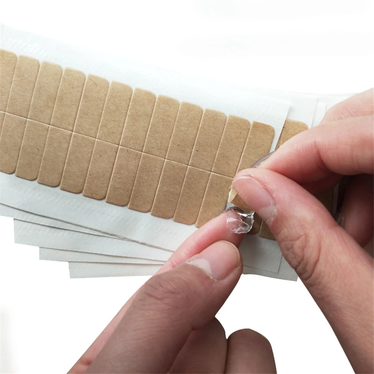 Khaki Double Sided Wig Tape Hair Tape for Toupee Adhesive Tape for Lace Front Ultra-Hold Wig Glue Mini Tabs