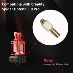 Spider Hotend 3.0 Pro Titanium Alloy Throat Tube Bimetal Heatbreak Compatible with Creality All Metal Spider Hotend 3.0 Pro