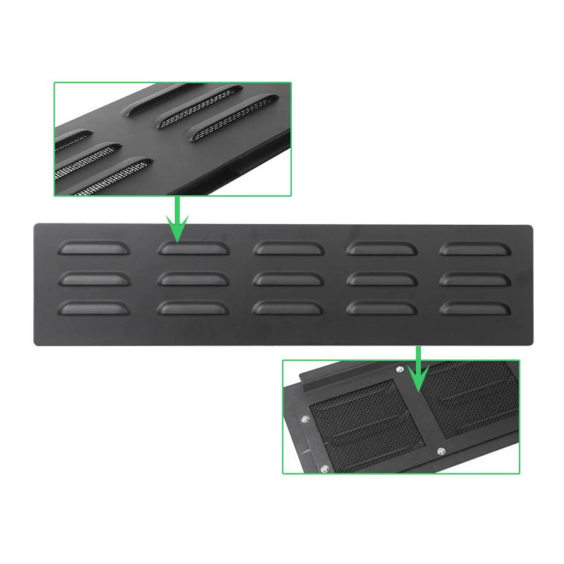 For Land Rover Defender 110 130 2020-2024 Aluminum Black Car Rear Door Air Vents ventilation shutters cover Trim Car Accessories