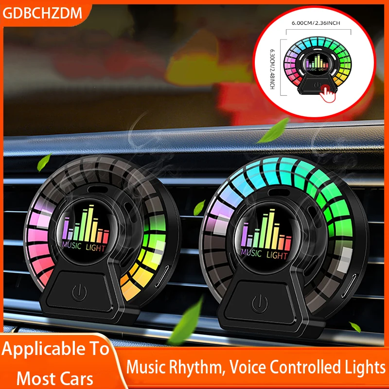 Car Household Use Music Rhythm Atmosphere Lamp LED Light RGB Sound Control Control Colorful DJ Sound Pickup Lamps Accessory