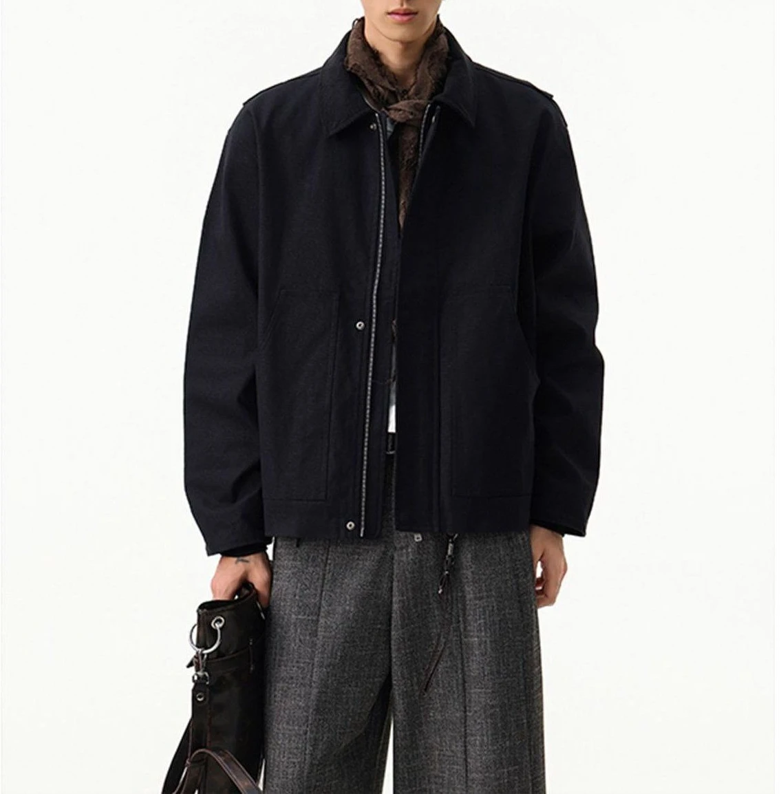 Lapel Workwear 2026 Autumn New Detroit Jacket, Loose Casual Versatile American Flight Jacket for Men