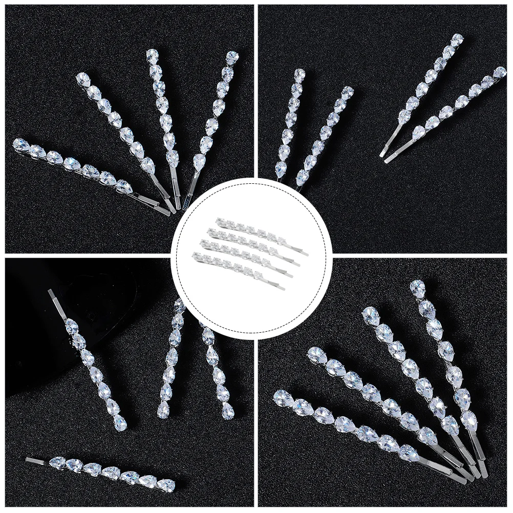 

4Pcs Rhinestones Hair Clips Elegant Crystals Bridal Wedding Barrette Hair Accessories for Women Hairstyles Birthday Party