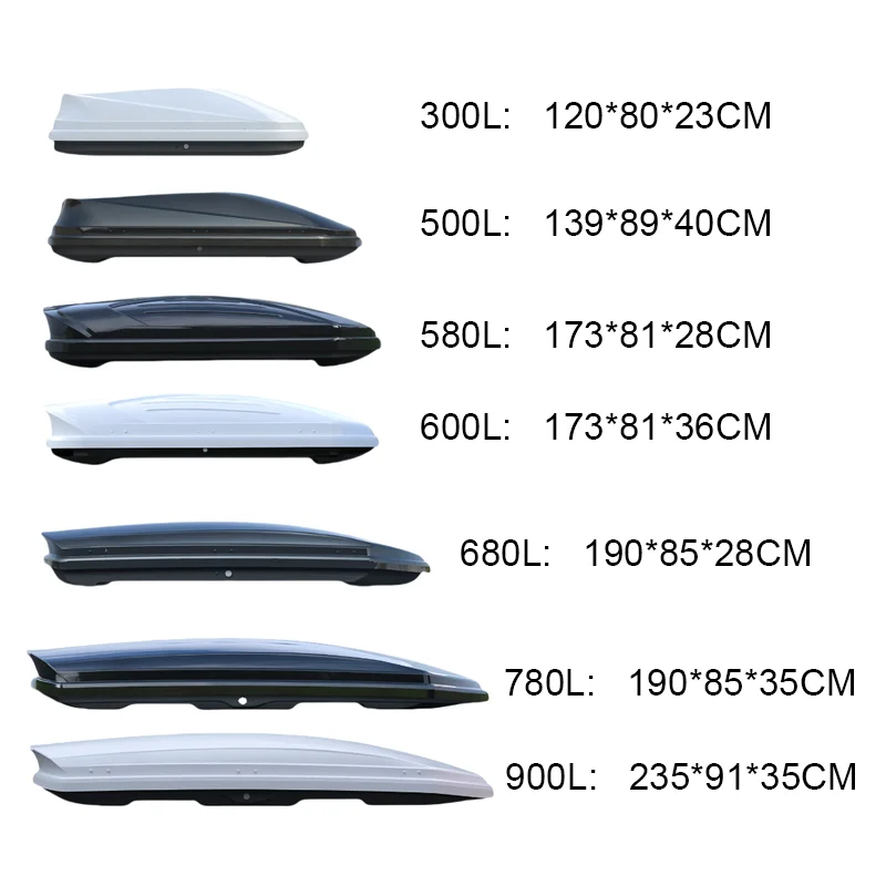 

Customizable 300L Roof Luggage ABS Material Waterproof and UV Resistant General Car Top Box