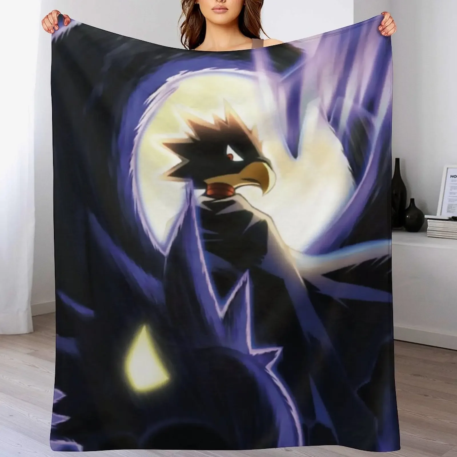 

tokoyami fumikage Throw Blanket Thermals For Travel Sleeping Bag Single Shaggy Blankets
