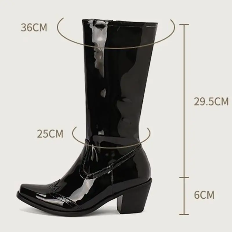 

ORCHALISA/женские сапоги до колена для отдыха, туфли на блочном каблуке 6 см, размер 45, 46, 47, 48, мягкие повседневные бота для верховой езды